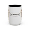15oz Norrbottenspets Latin Mug, Black, front view
