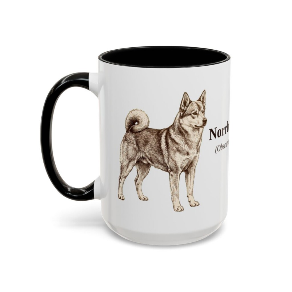 15oz Norrbottenspets Latin Mug, Black, left side view