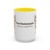 15oz Norrbottenspets Latin Mug, Yellow, front view