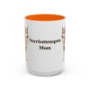 15oz Norrbottenspets Dog Mom Mug, Orange, front view