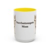 15oz Norrbottenspets Dog Mom Mug, Yellow, front view