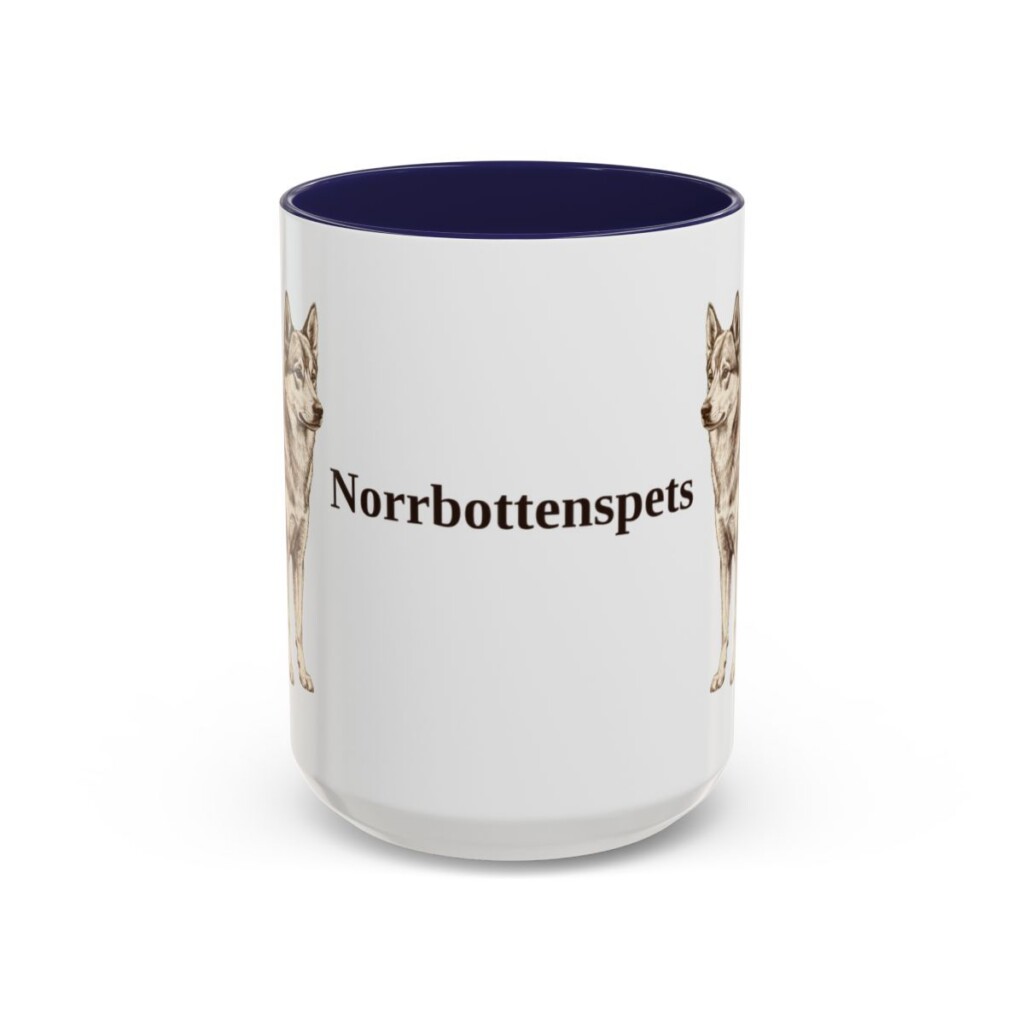 15oz Norrbottenspets Mug, Navy, front view