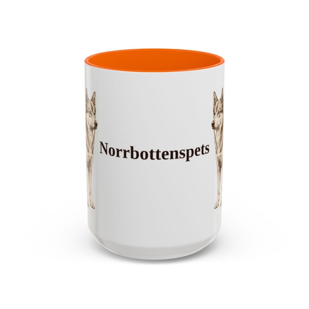 15oz Norrbottenspets Mug, Orange, front view