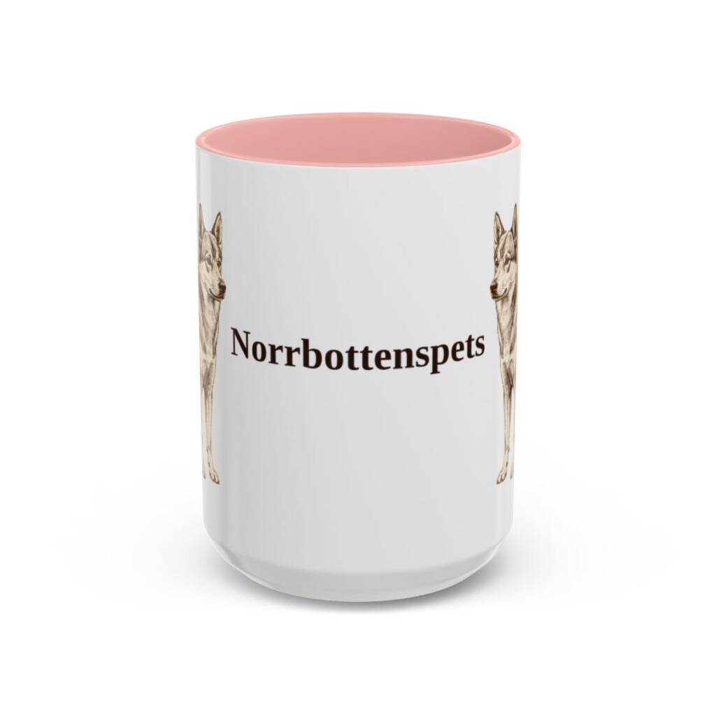 15oz Norrbottenspets Mug, Pink, front view