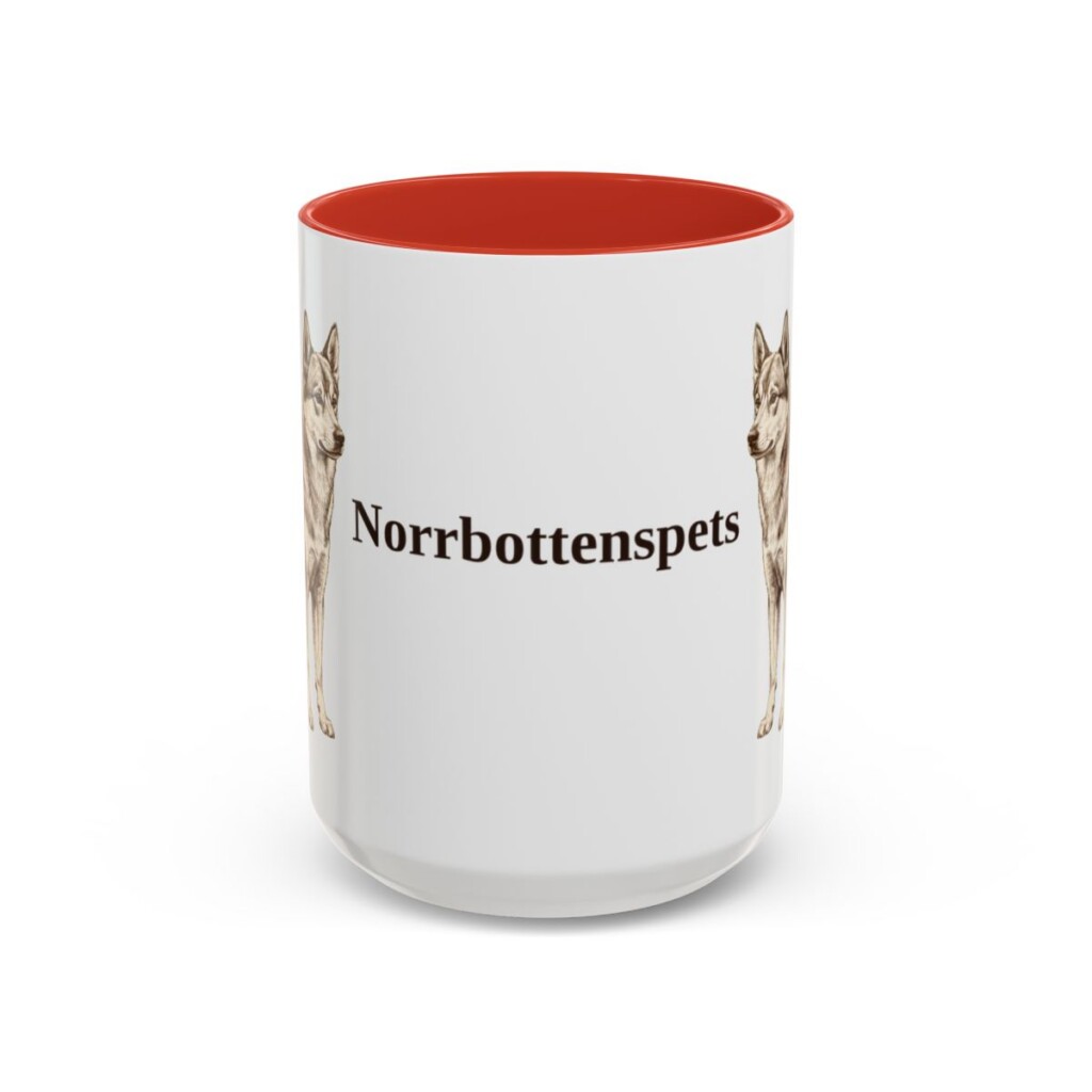 15oz Norrbottenspets Mug, Red, front view
