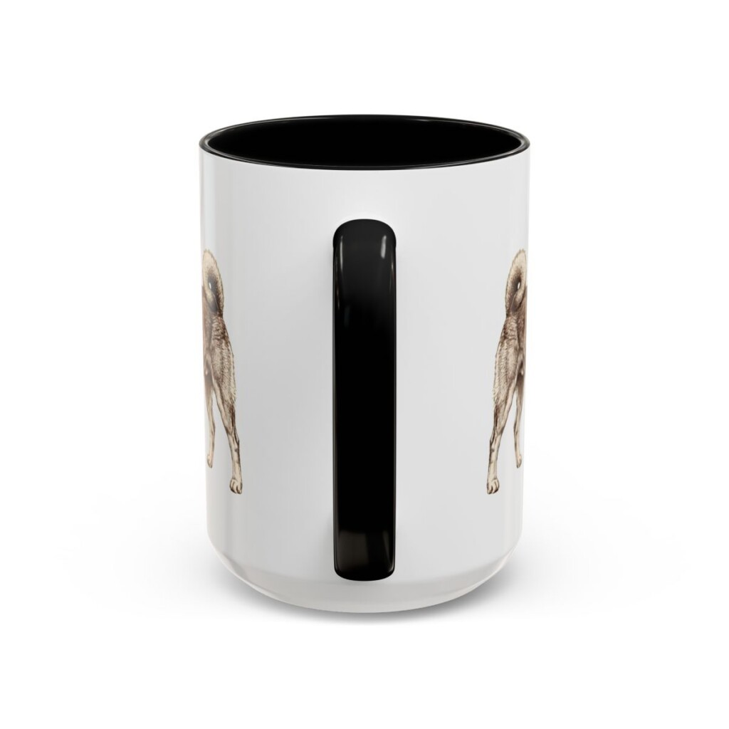 15oz Norrbottenspets Mug, Black, back view