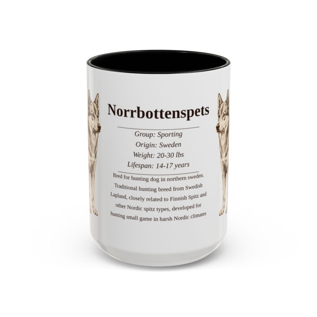 15oz Norrbottenspets Mug, Black, front view