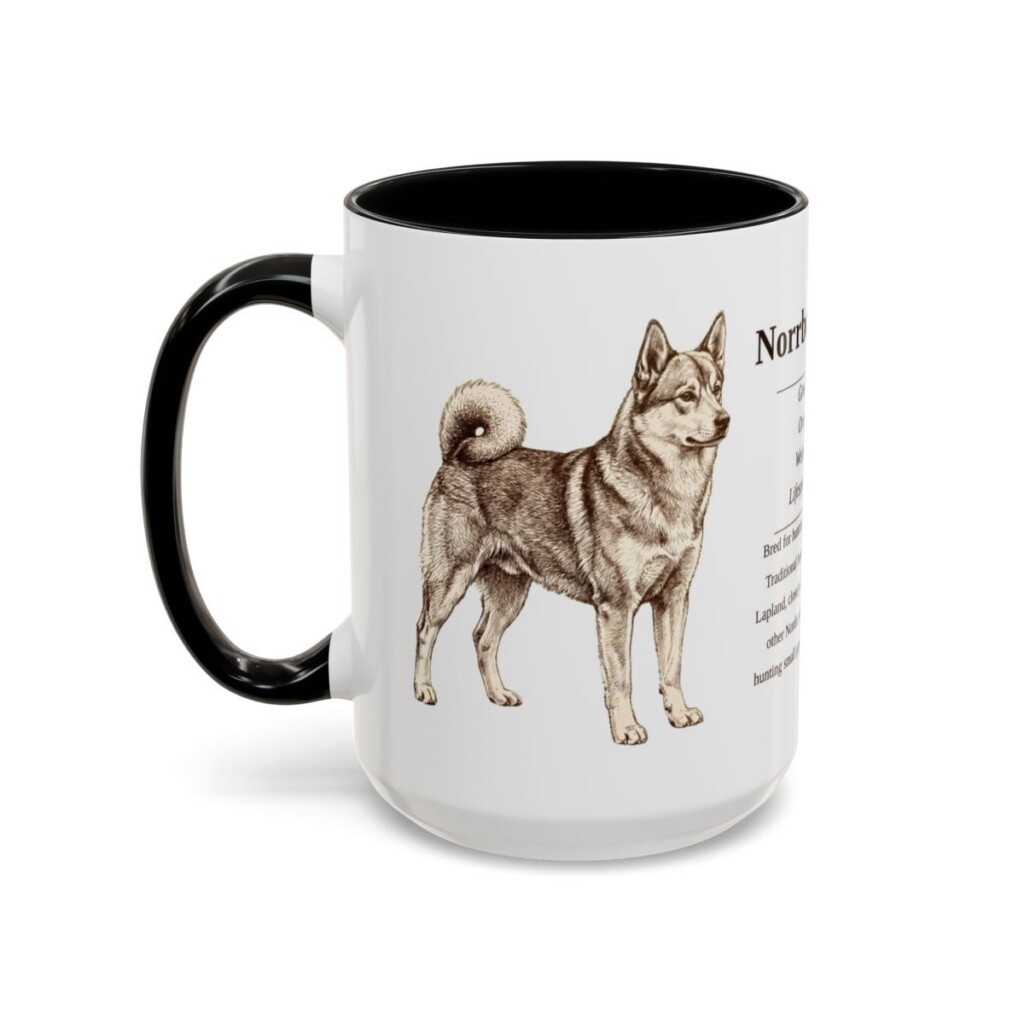 15oz Norrbottenspets Mug, Black, left side view