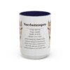 15oz Norrbottenspets Mug, Navy, front view