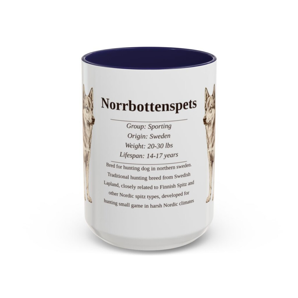 15oz Norrbottenspets Mug, Navy, front view