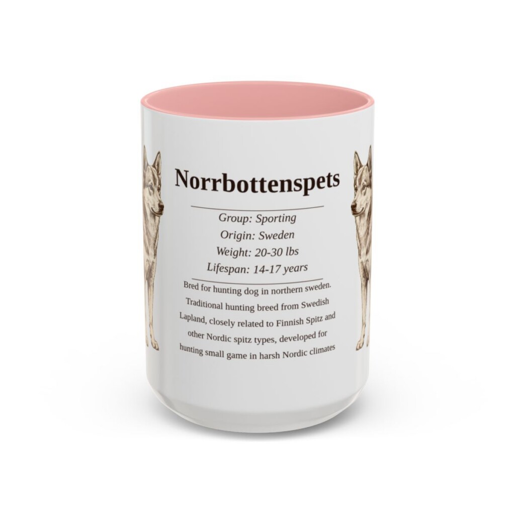 15oz Norrbottenspets Mug, Pink, front view