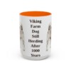 15oz Funny Norwegian Buhund Mug, Orange, front view
