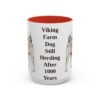 15oz Funny Norwegian Buhund Mug, Red, front view