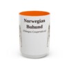 15oz Norwegian Buhund Latin Mug, Orange, front view