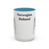 15oz Norwegian Buhund Mug, Light Blue, front view