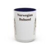 15oz Norwegian Buhund Mug, Navy, front view