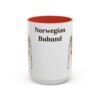 15oz Norwegian Buhund Mug, Red, front view