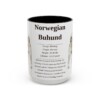 15oz Norwegian Buhund Mug, Black, front view