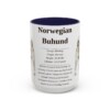 15oz Norwegian Buhund Mug, Navy, front view