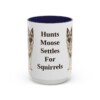 15oz Funny Norwegian Elkhound Mug, Navy, front view