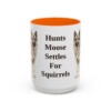 15oz Funny Norwegian Elkhound Mug, Orange, front view