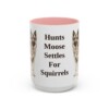 15oz Funny Norwegian Elkhound Mug, Pink, front view