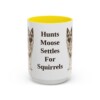 15oz Funny Norwegian Elkhound Mug, Yellow, front view