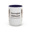 15oz-norwegian-elkhound-mug-latin-navy 15oz Norwegian Elkhound Latin Mug, Navy, front view