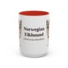 15oz-norwegian-elkhound-mug-latin-red 15oz Norwegian Elkhound Latin Mug, Red, front view
