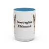 15oz Norwegian Elkhound Mug, Light Blue, front view