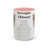 15oz-norwegian-elkhound-mug-writeup-pink 15oz Norwegian Elkhound Mug, Pink, front view