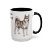 15oz Norwegian Lundehund Mug, Black, right side view