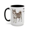 15oz-norwegian-lundehund-mug-dad-black-left 15oz Norwegian Lundehund Dog Dad Mug, Black, left side view