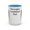 15oz-norwegian-lundehund-mug-dad-light-blue 15oz Norwegian Lundehund Dog Dad Mug, Light Blue, front view