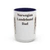 15oz-norwegian-lundehund-mug-dad-navy 15oz Norwegian Lundehund Dog Dad Mug, Navy, front view