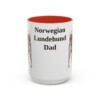 15oz-norwegian-lundehund-mug-dad-red 15oz Norwegian Lundehund Dog Dad Mug, Red, front view
