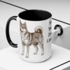 15oz Funny Norwegian Lundehund Mug, Black, lifestyle photo