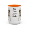 15oz Funny Norwegian Lundehund Mug, Orange, front view