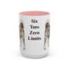 15oz Funny Norwegian Lundehund Mug, Pink, front view