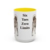 15oz Funny Norwegian Lundehund Mug, Yellow, front view