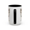 15oz Norwegian Lundehund Latin Mug, Black, back view
