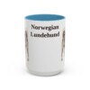 15oz Norwegian Lundehund Mug, Light Blue, front view