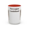 15oz Norwegian Lundehund Mug, Red, front view