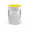 15oz-norwegian-lundehund-mug-writeup-yellow 15oz Norwegian Lundehund Mug, Yellow, front view