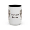 15oz Norwich Terrier Mug, Black, front view