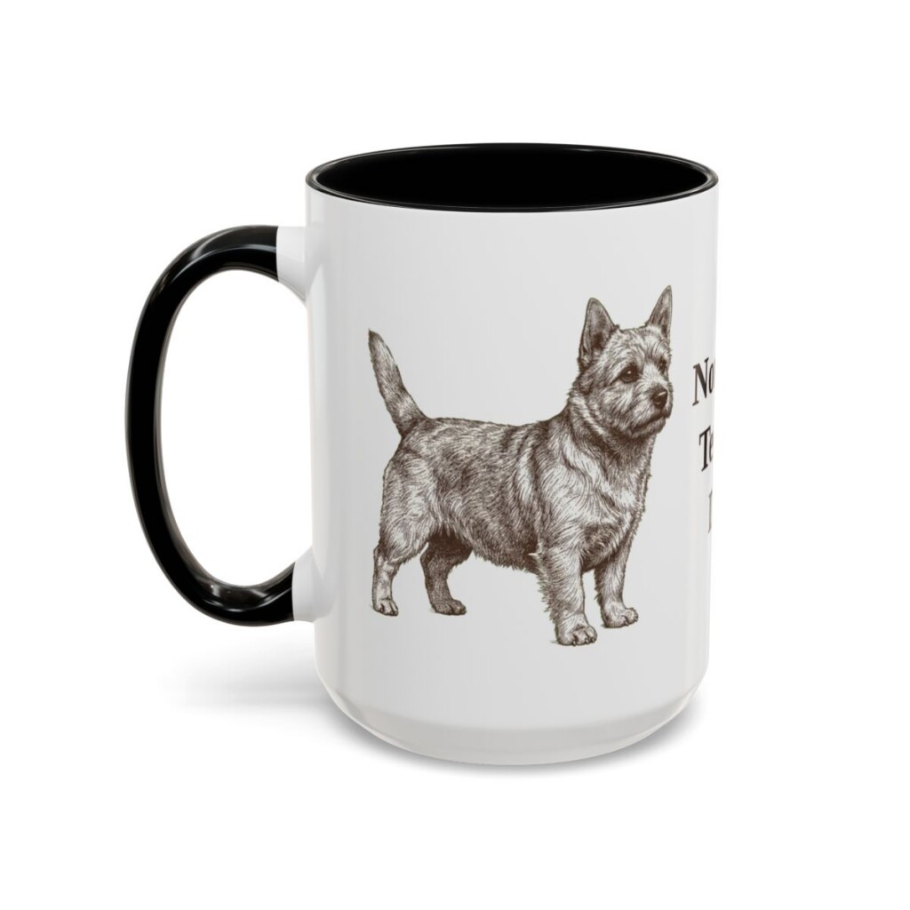 15oz Norwich Terrier Dog Dad Mug, Black, left side view