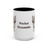 15oz Funny Norwich Terrier Mug, Black, front view
