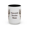15oz-norwich-terrier-mug-mom-black-front 15oz Norwich Terrier Dog Mom Mug, Black, front view