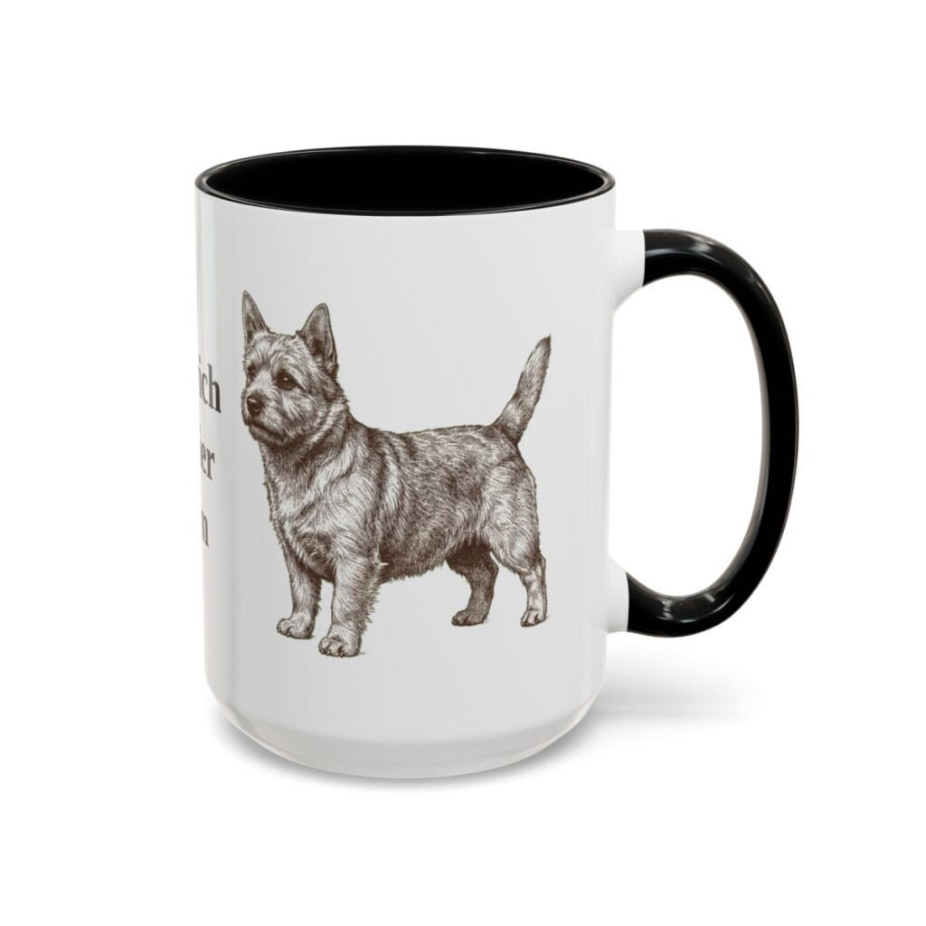 15oz-norwich-terrier-mug-mom-black-right 15oz Norwich Terrier Dog Mom Mug, Black, right side view