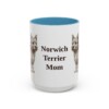 15oz-norwich-terrier-mug-mom-light-blue 15oz Norwich Terrier Dog Mom Mug, Light Blue, front view